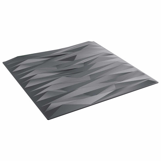 vidaXL Πάνελ τοίχου 12 pcs Γκρίζο Πέτρες 50 x 50 cm Φελιζόλ XPS