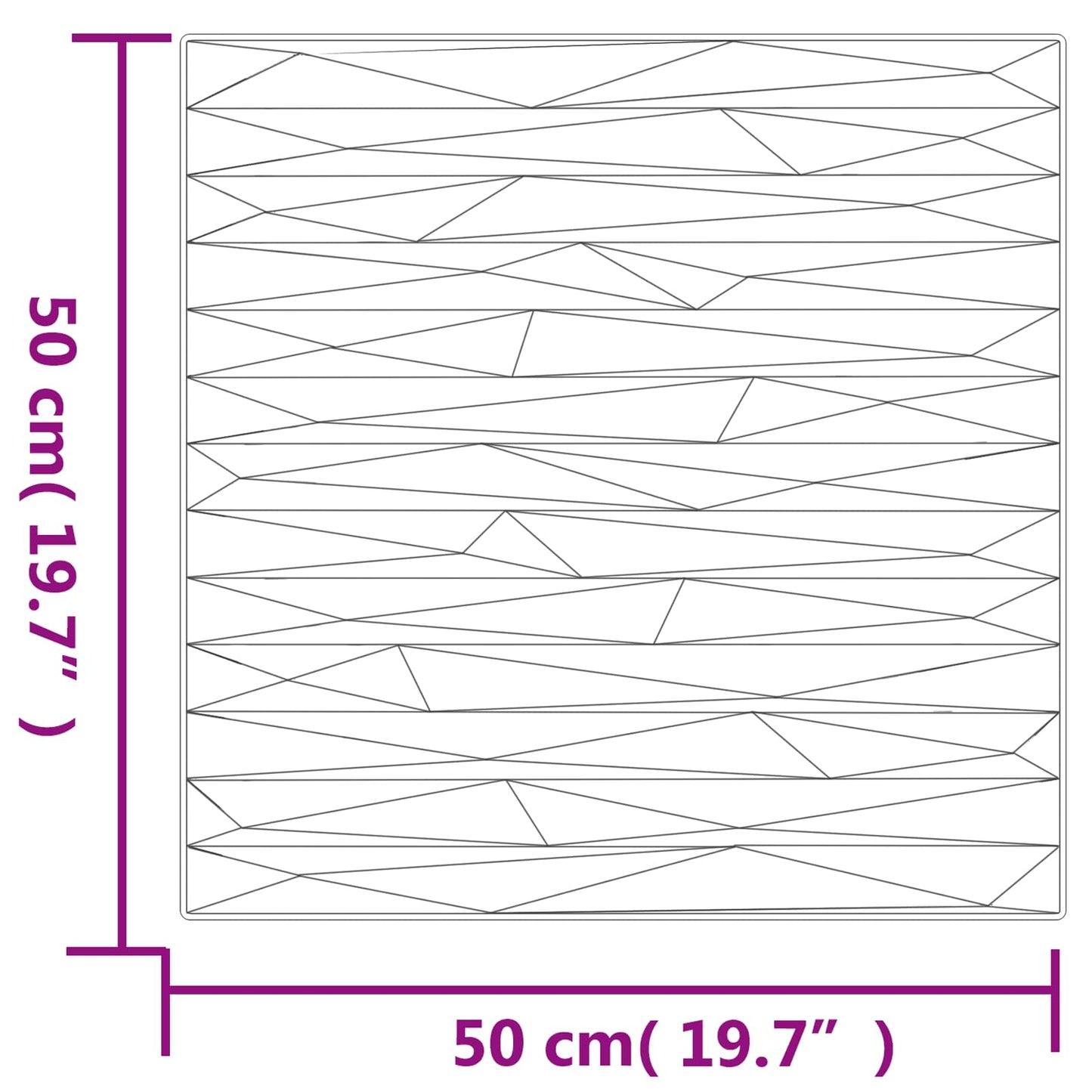 vidaXL Πάνελ τοίχου 48 pcs Γκρίζο Πέτρες 50 x 50 cm Φελιζόλ XPS