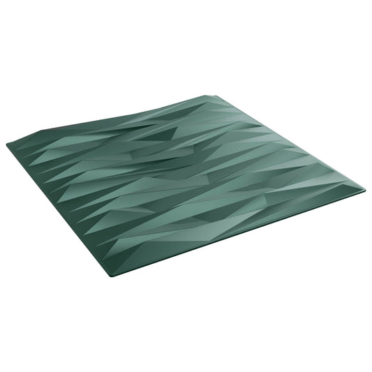 vidaXL Πάνελ τοίχου 24 pcs Πέτρα Πράσινο 50 x 50 cm Φελιζόλ XPS