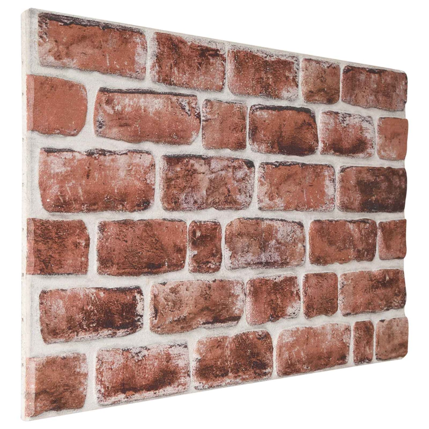 vidaXL Πάνελ τοίχου 10 pcs Σκούρο Καφέ και Λευκό 100 x 50 cm Αφρός EPS