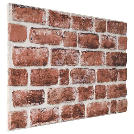 vidaXL Πάνελ τοίχου 10 pcs Σκούρο Καφέ και Λευκό 100 x 50 cm Αφρός EPS