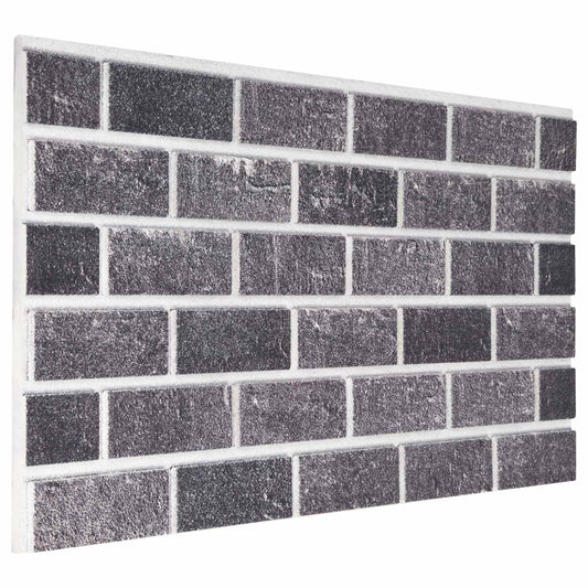 vidaXL Πάνελ τοίχου 10 pcs Μαύρο και Γκρι 100 x 50 cm Αφρός EPS