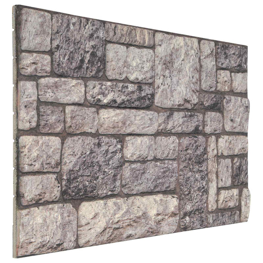 vidaXL Πάνελ τοίχου 10 pcs Γκρι και Λευκό 100 x 50 cm Αφρός EPS