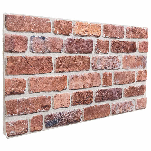 vidaXL Πάνελ τοίχου 10 pcs Κόκκινο 100 x 50 cm Αφρός EPS