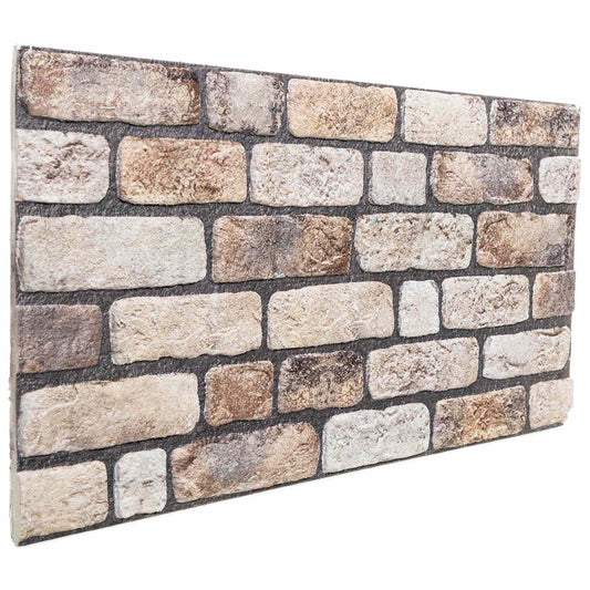 vidaXL Πάνελ τοίχου 10 pcs Ανοιχτό καφέ 100 x 50 cm Αφρός EPS