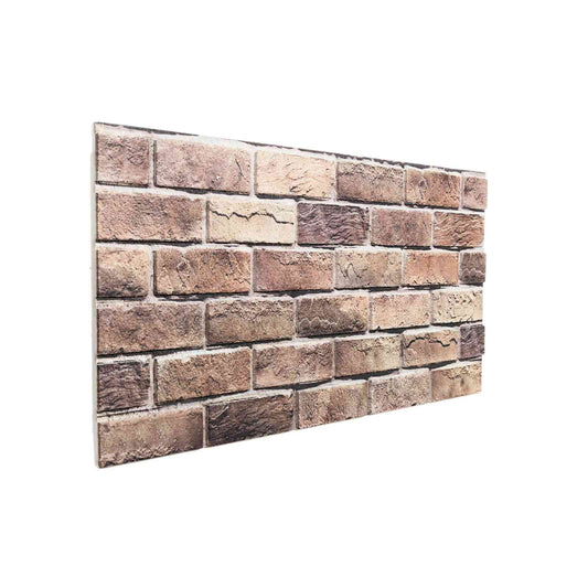 vidaXL Πάνελ τοίχου 10 pcs Καφέ και Γκρίζο 100 x 50 cm Αφρός EPS
