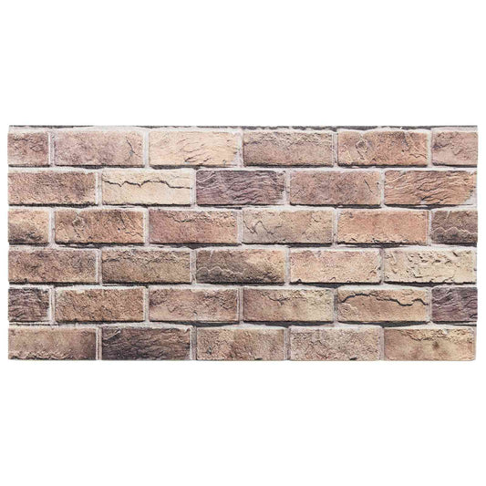 vidaXL Πάνελ τοίχου 10 pcs Καφέ και Γκρίζο 100 x 50 cm Αφρός EPS
