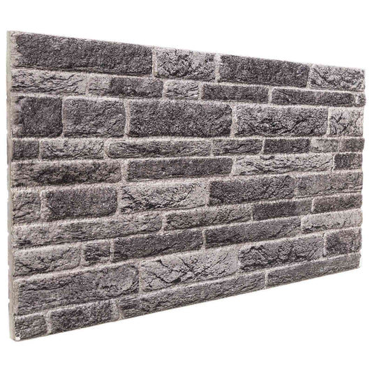 vidaXL Πάνελ τοίχου 10 pcs Ανθρακί 100 x 50 cm Αφρός EPS