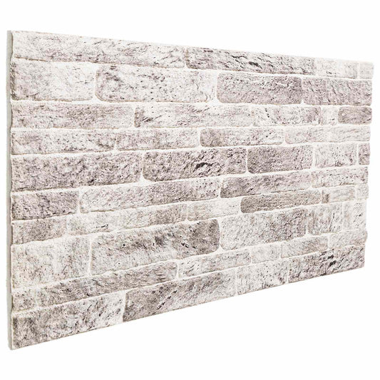 vidaXL Πάνελ τοίχου 10 pcs Ανοιχτό Γκρι και Λευκό 100 x 50 cm