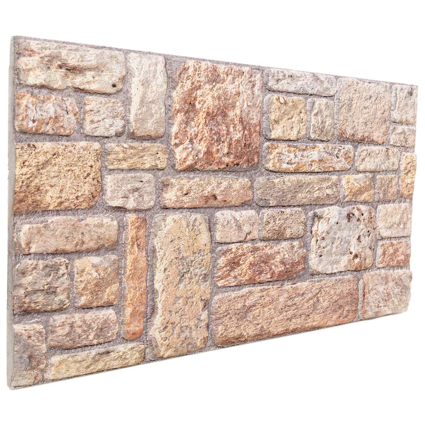 vidaXL Πάνελ τοίχου 10 pcs Ανοιχτό καφέ και Λευκό 100 x 50 cm