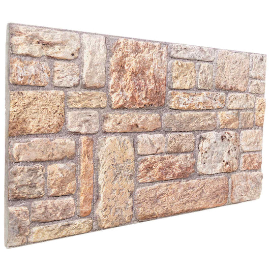vidaXL Πάνελ τοίχου 10 pcs Ανοιχτό καφέ και Λευκό 100 x 50 cm