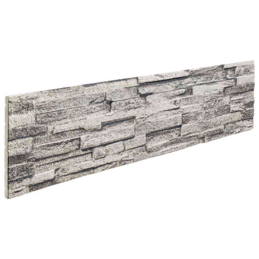 vidaXL Πάνελ τοίχου 10 pcs Ανοιχτό γκρι 100 x 25 cm Αφρός EPS
