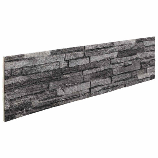 vidaXL Πάνελ τοίχου 10 pcs Ανθρακί 100 x 25 cm Αφρός EPS