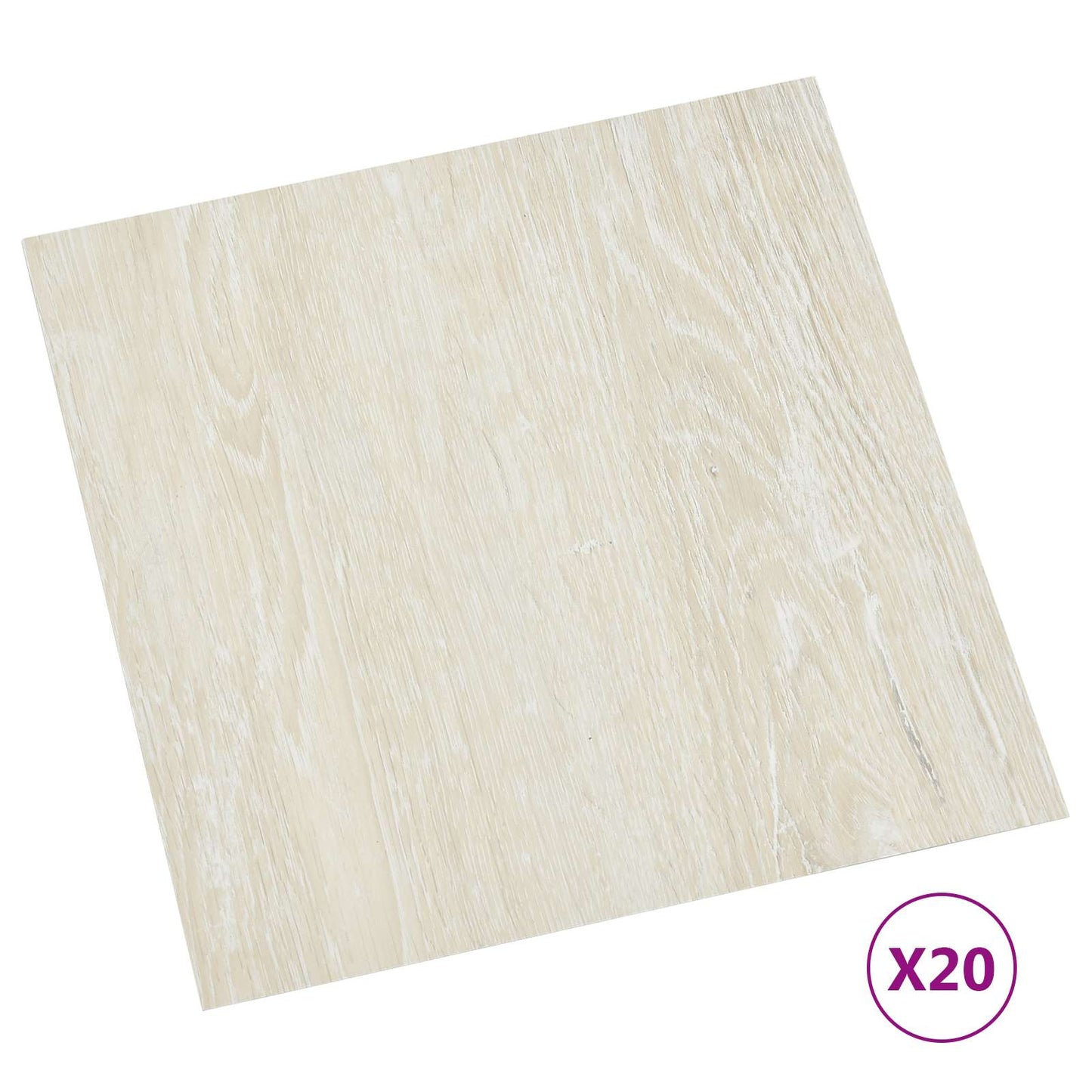 vidaXL Αυτοκόλλητα Πλάκες Δαπέδου Κρεμ 30,5 x 30,5 εκ 20 τεμ. PVC