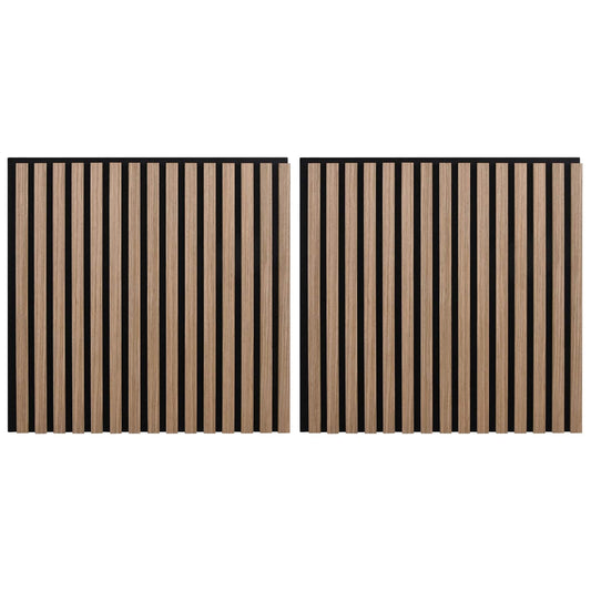 vidaXL Πάνελ τοίχου 2 pcs Καφέ 60,5 x 60 εκ.