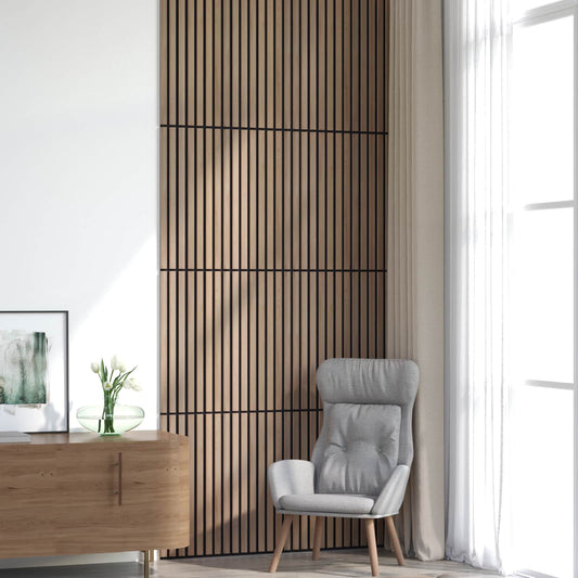 vidaXL Πάνελ τοίχου 8 pcs Καφέ 60,5 x 60 εκ.