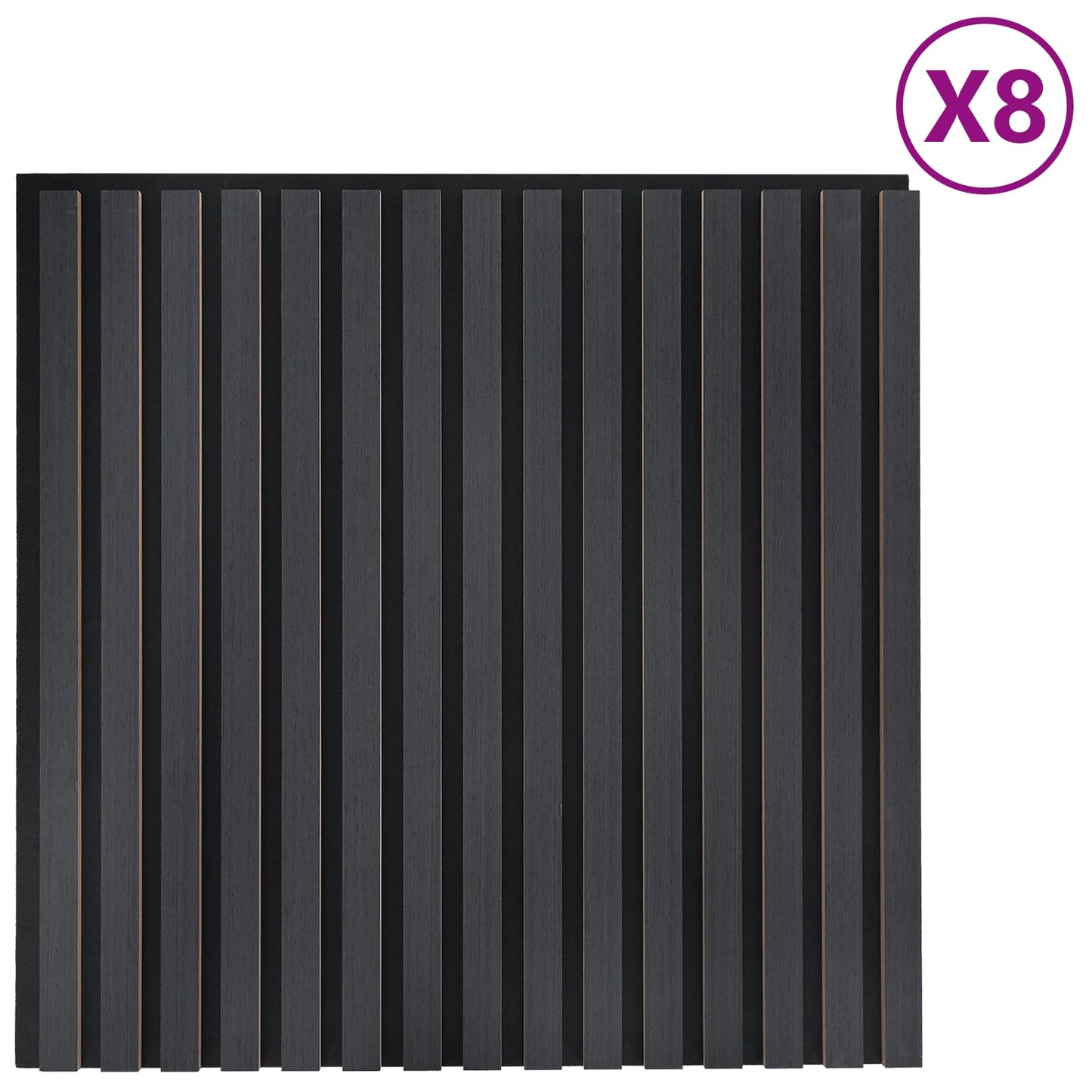vidaXL Πάνελ τοίχου 8 pcs Ανθρακί 60,5 x 60 εκ.
