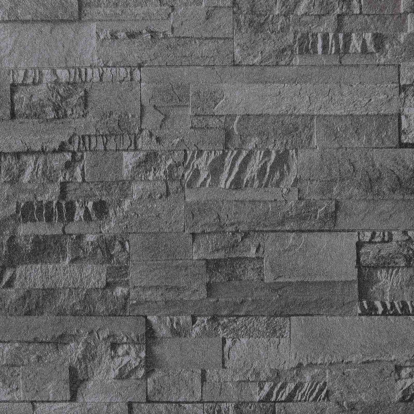 vidaXL 3D Ταπετσαρία Πέτρας Μαύρο 10 x 0,53 μ Μη Υφασμένο Ύφασμα