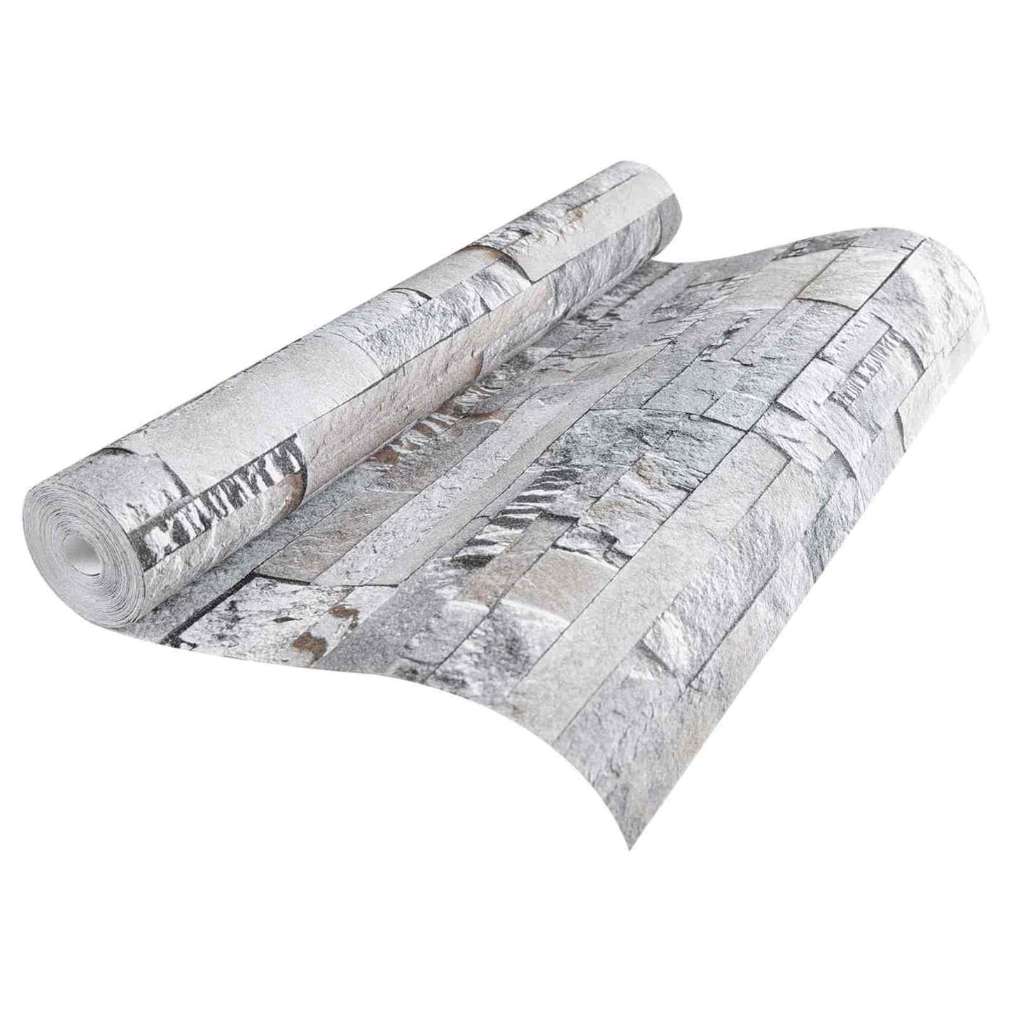 vidaXL 3D Ταπετσαρία Πέτρας Γκρι 10 x 0,53 μ Μη Υφασμένο Ύφασμα
