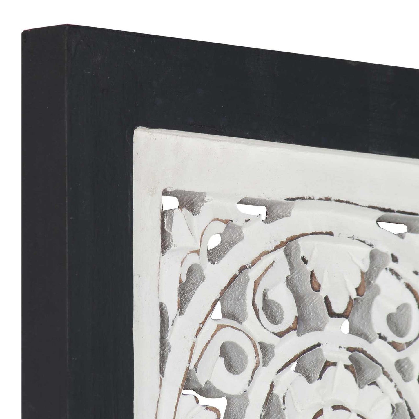 vidaXL Διακόσμηση Τέχνης Μαύρο και Λευκό 40 x 40 x 1,5 cm