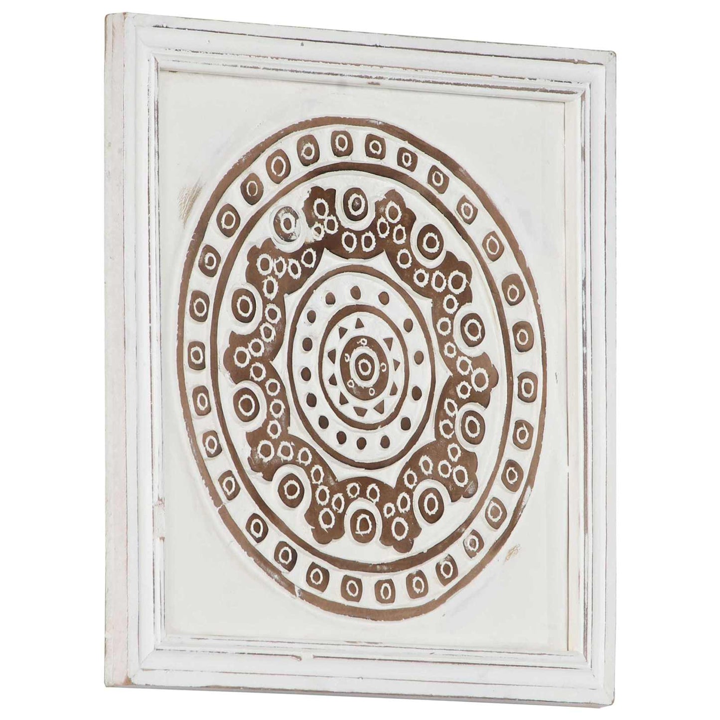 vidaXL Διακόσμηση Τέχνης 2 τμχ. 40 x 40 x 1,5 cm Καφέ και Λευκό