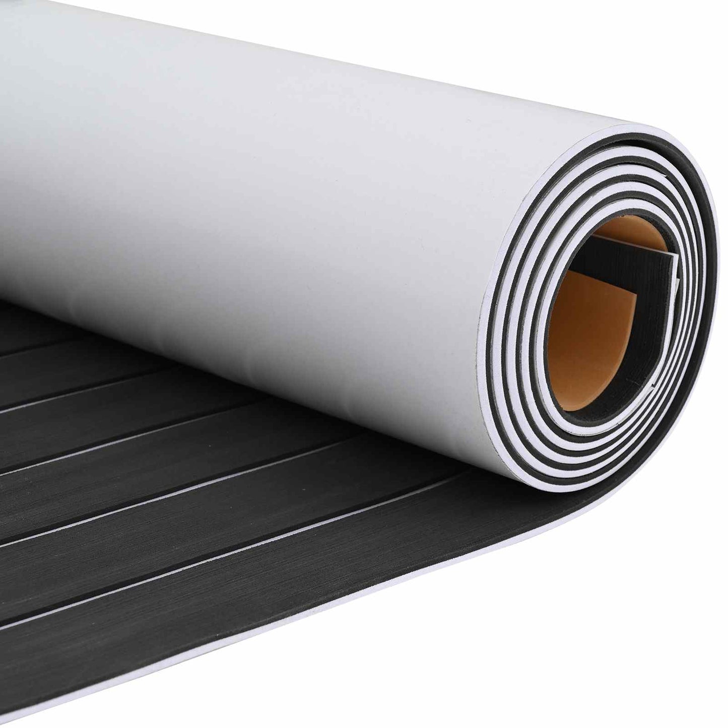 vidaXL Ματ Σκάφους Ριγέ Σκούρο Γκρι και Λευκό 240 x 60 cm EVA