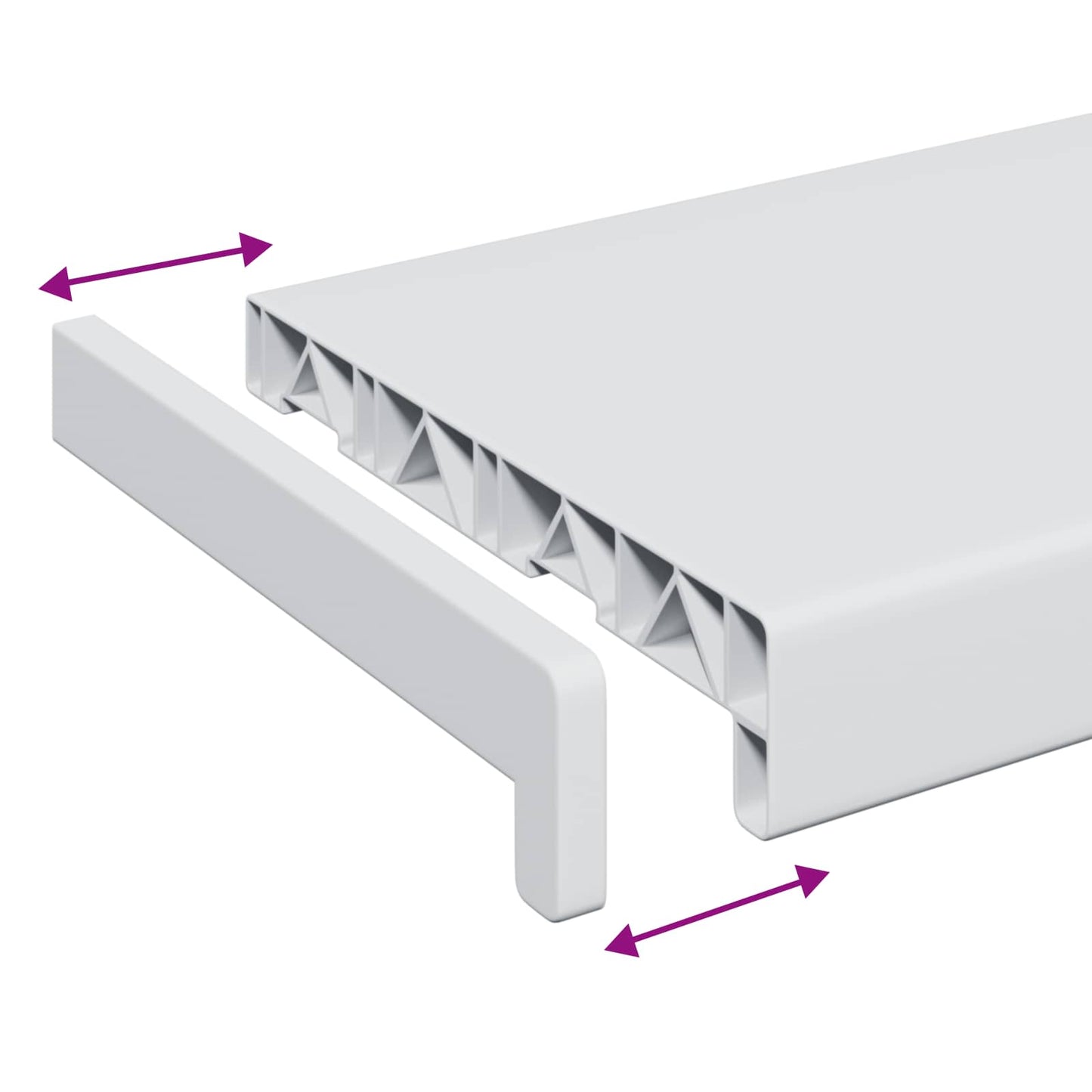 vidaXL Σαβανωτό Παραθύρου Λευκό 160 x 20 x 4,5 εκ PVC