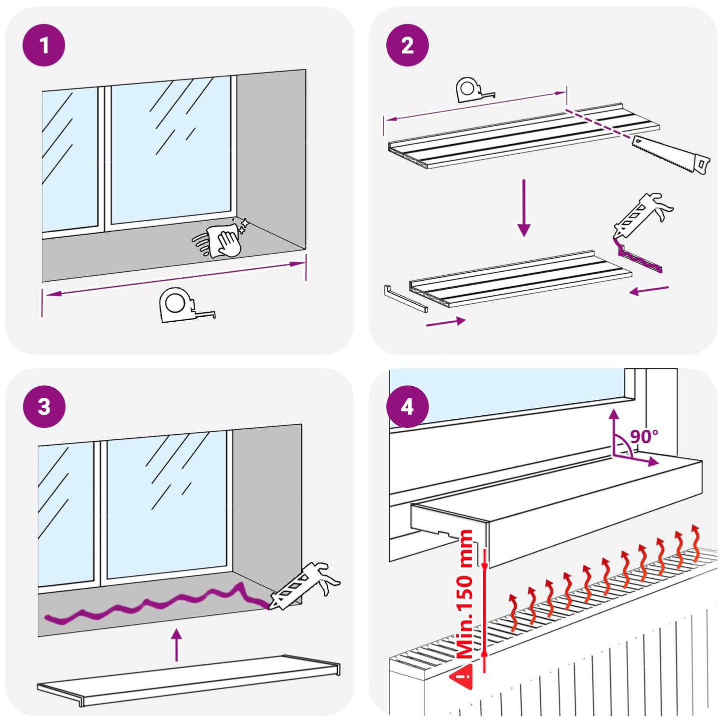 vidaXL Σαβανωτό Παραθύρου Λευκό 80 x 25 x 4,5 εκ PVC