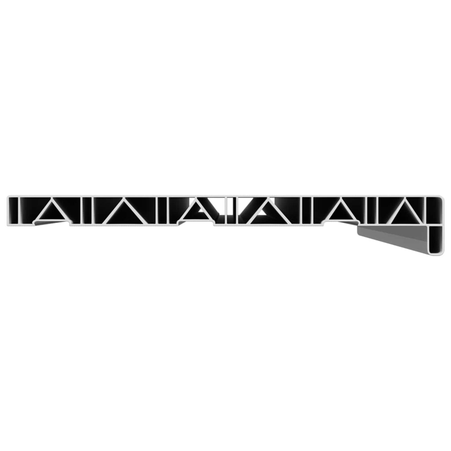vidaXL Σαβανωτό Παραθύρου Λευκό 60 x 30 x 4,5 εκ PVC