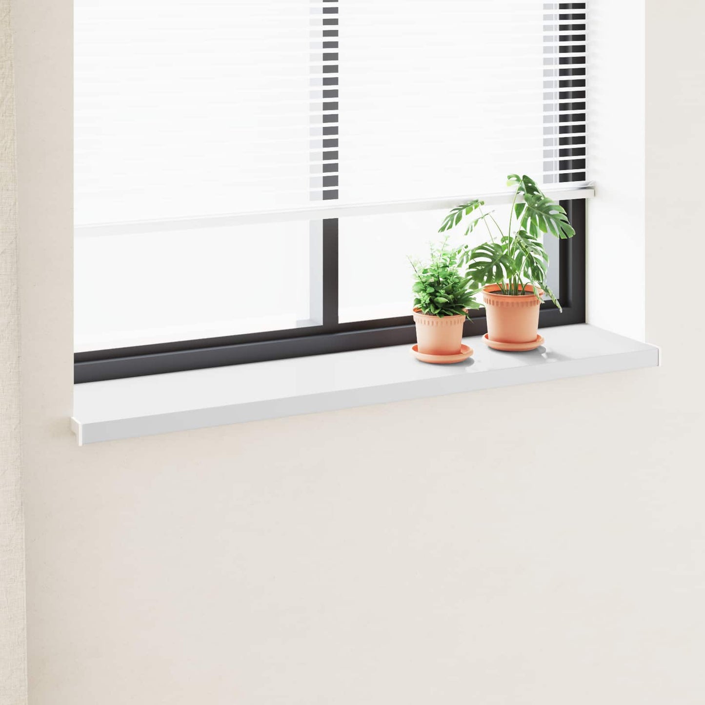 vidaXL Σαβανωτό Παραθύρου Λευκό 120 x 30 x 4,5 εκ PVC