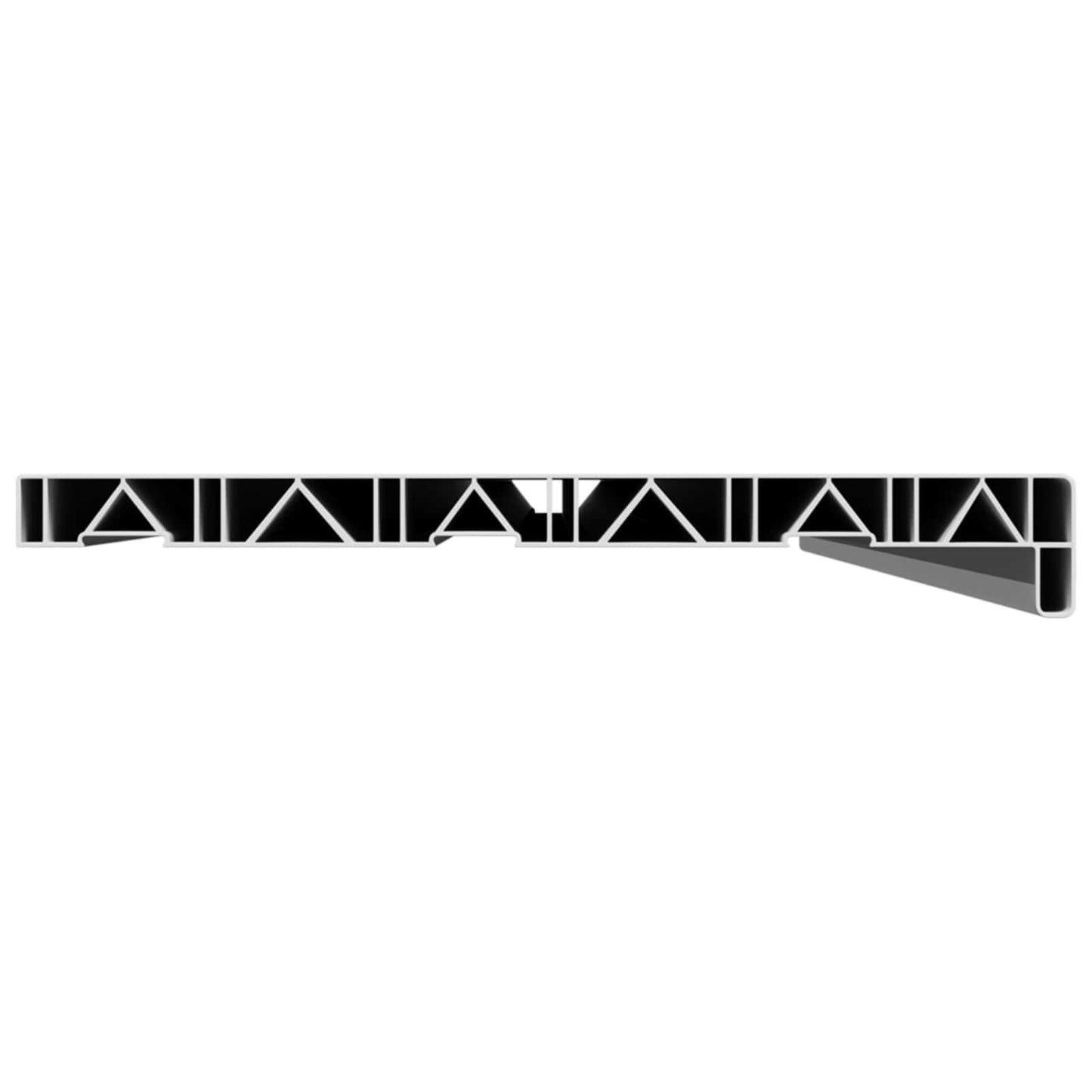 vidaXL Σαβανωτό Παραθύρου Λευκό 160 x 35 x 4,5 εκ PVC