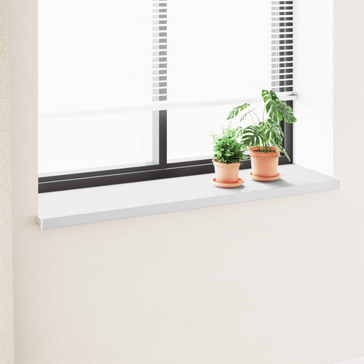 vidaXL Σαβανωτό Παραθύρου Λευκό 160 x 40 x 4,5 εκ PVC