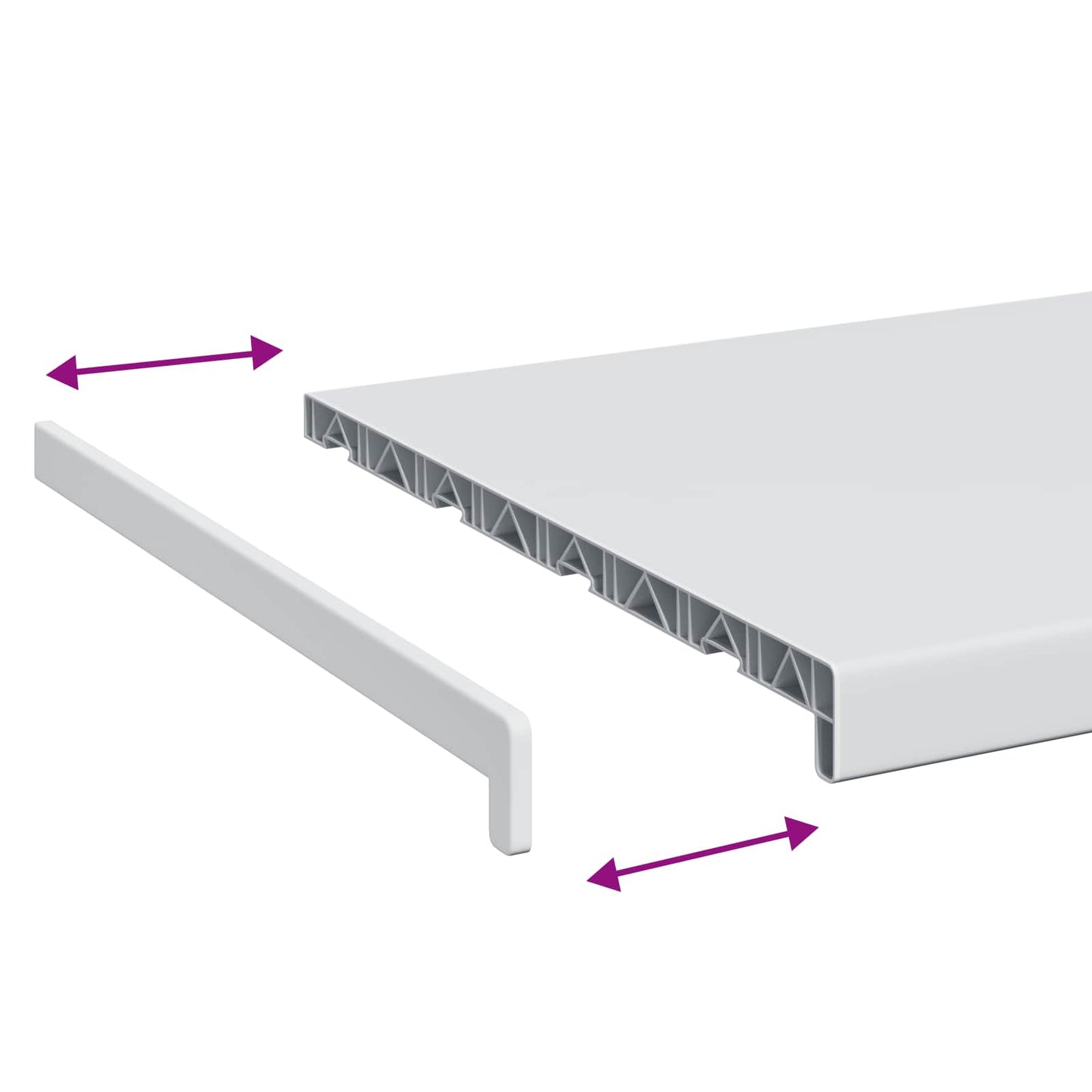 vidaXL Σαβανωτό Παραθύρου Λευκό 80 x 45 x 4,5 εκ PVC