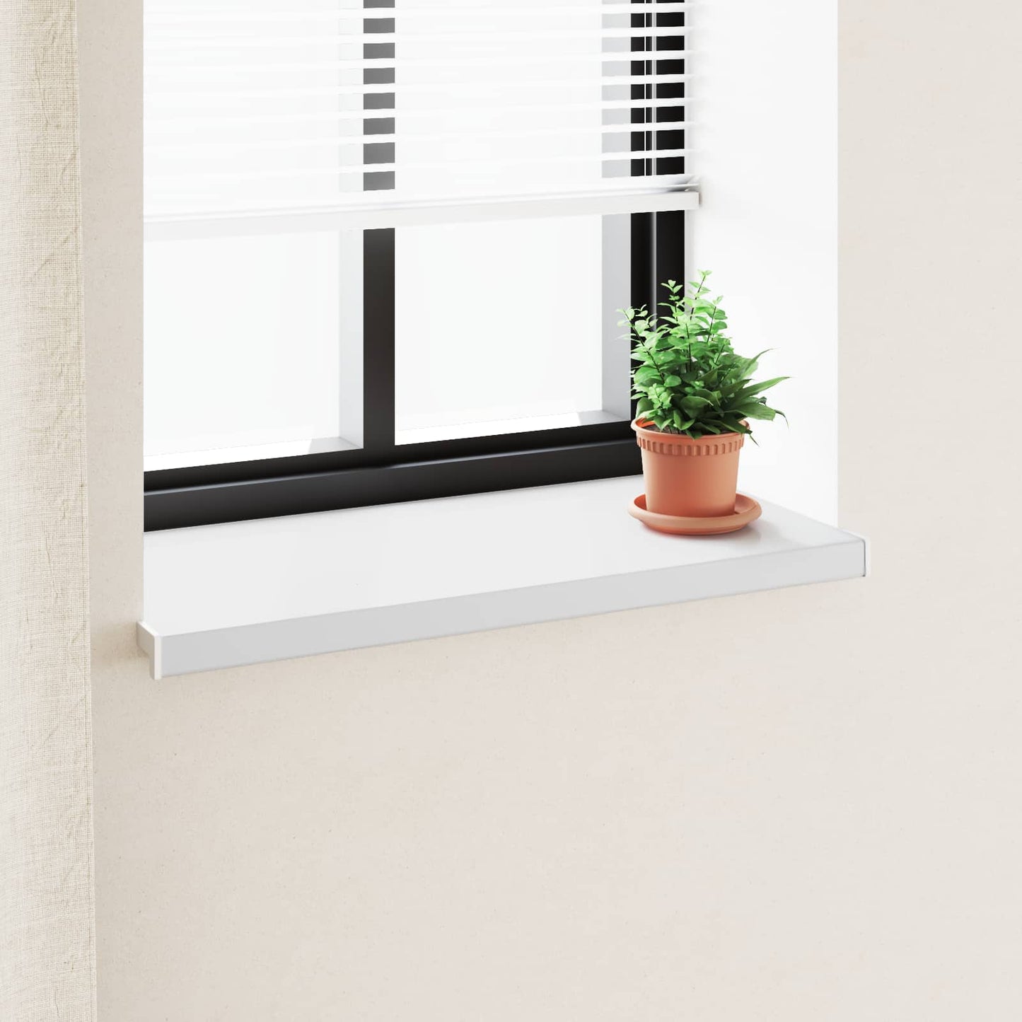 vidaXL Σαβανωτό Παραθύρου Λευκό 100 x 45 x 4,5 εκ PVC