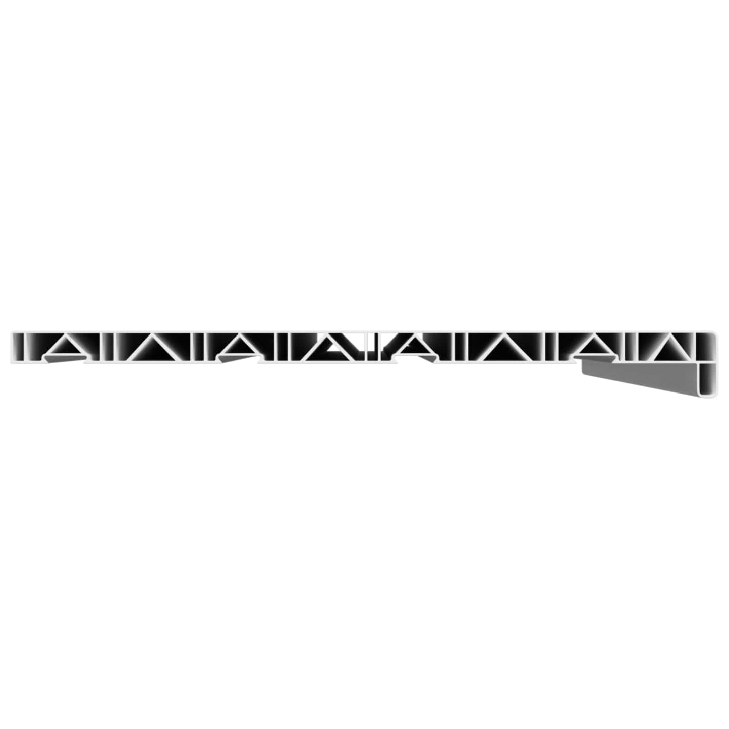 vidaXL Σαβανωτό Παραθύρου Λευκό 100 x 45 x 4,5 εκ PVC