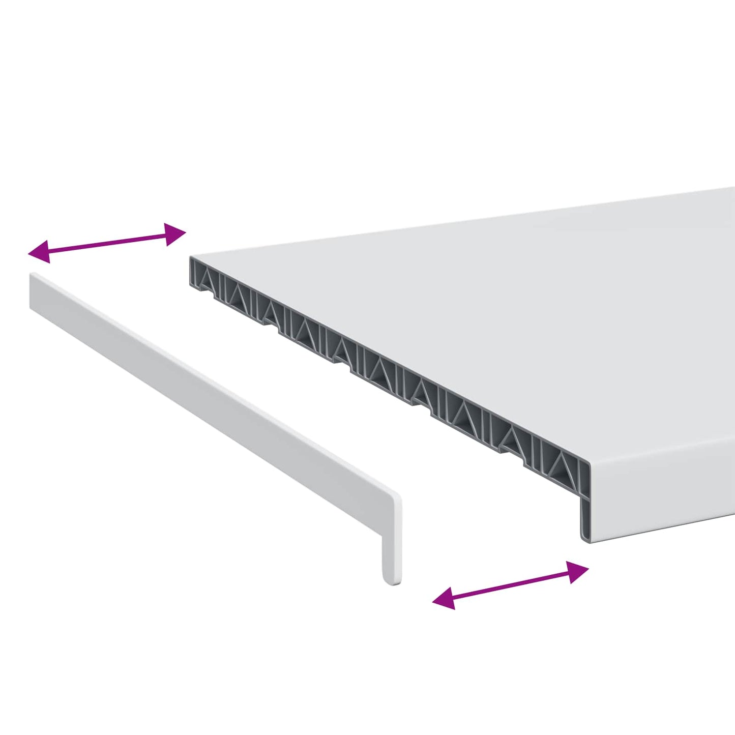 vidaXL Σαβανωτό Παραθύρου Λευκό 60 x 50 x 4,5 εκ PVC