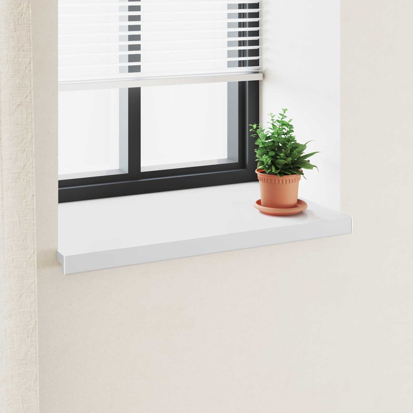 vidaXL Σαβανωτό Παραθύρου Λευκό 60 x 50 x 4,5 εκ PVC