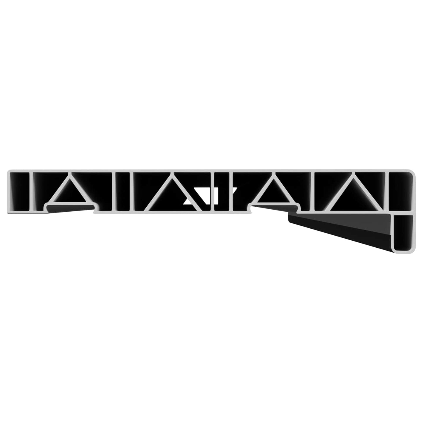 vidaXL Σαβανωτό Παραθύρου Μαύρο με ξύλινη υφή 140 x 25 x 4,5 εκ PVC