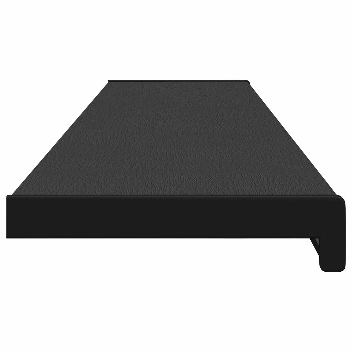 vidaXL Σαβανωτό Παραθύρου Μαύρο με ξύλινη υφή 160 x 25 x 4,5 εκ PVC