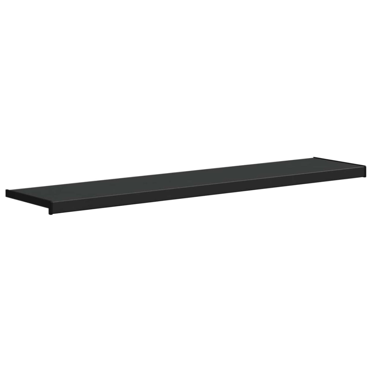 vidaXL Σαβανωτό Παραθύρου Μαύρο με ξύλινη υφή 140 x 35 x 4,5 εκ PVC