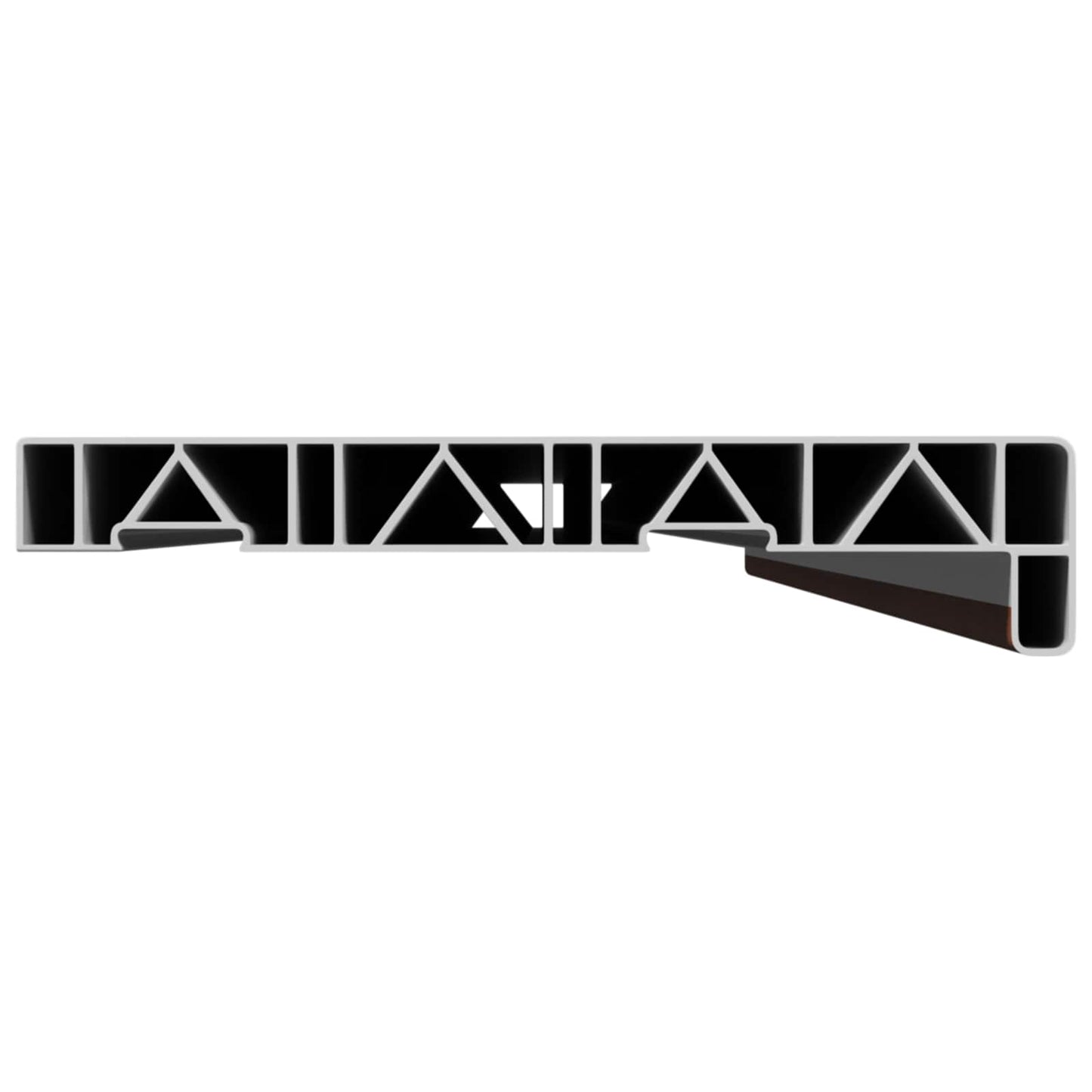vidaXL Σαβανωτό Παραθύρου Καφέ ξύλο 160 x 20 x 4,5 εκ PVC