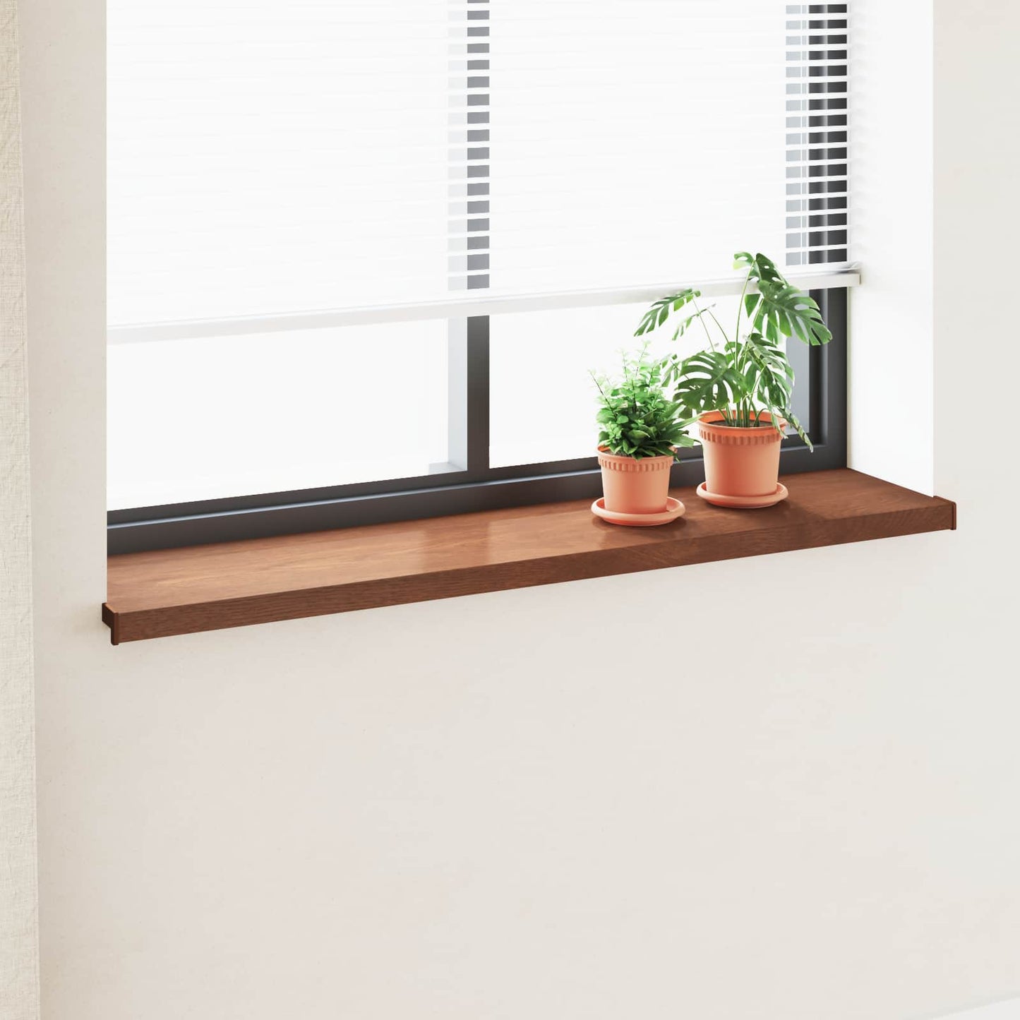 vidaXL Σαβανωτό Παραθύρου Καφέ ξύλο 160 x 30 x 4,5 εκ PVC