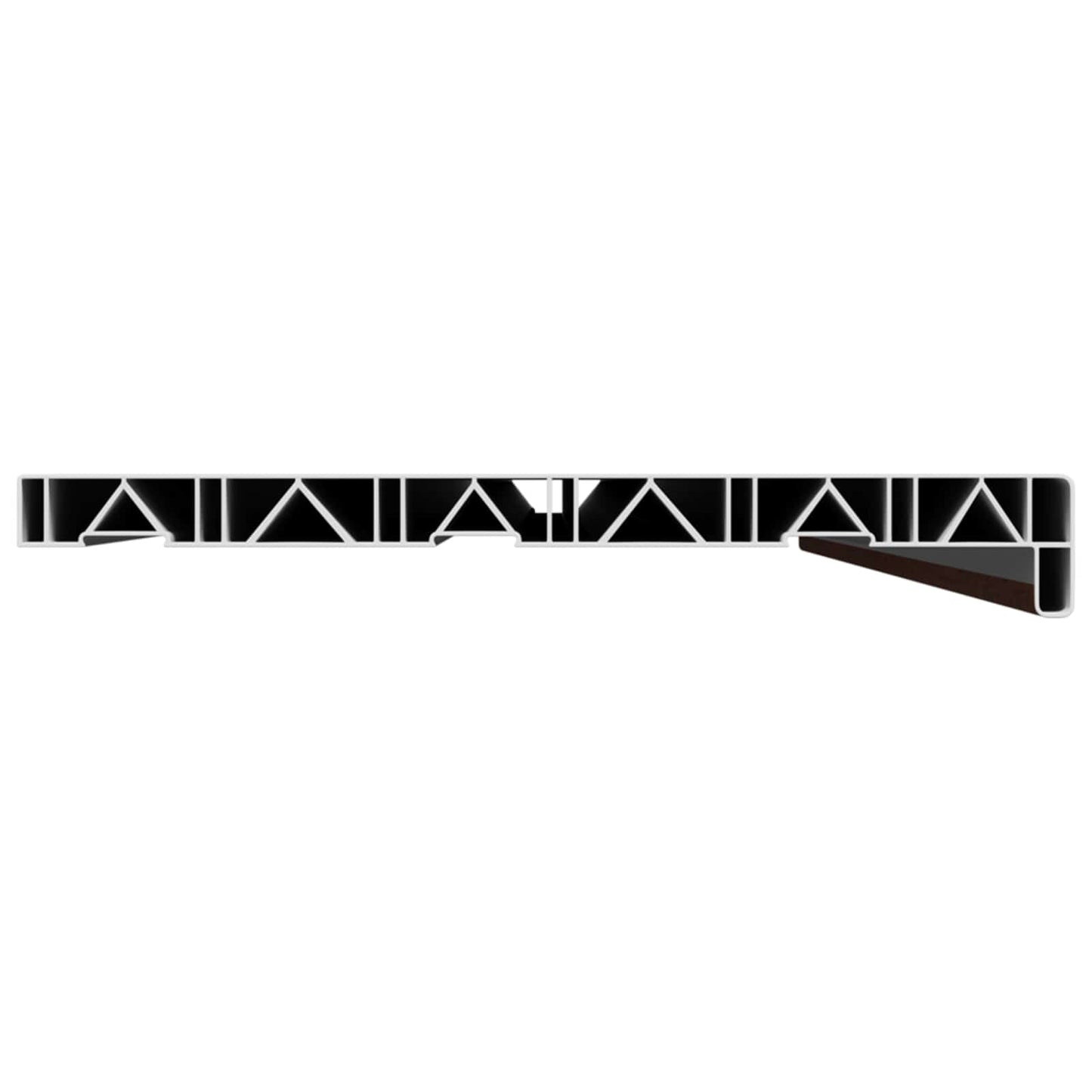 vidaXL Σαβανωτό Παραθύρου Καφέ ξύλο 160 x 35 x 4,5 εκ PVC