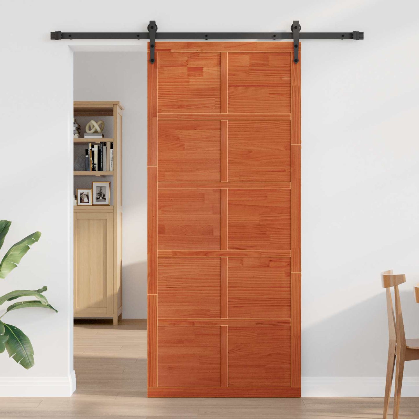 vidaXL Πόρτα αχυρώνα 100 x 2,5 x 208 εκ. Μασίφ Ξύλο Πεύκου