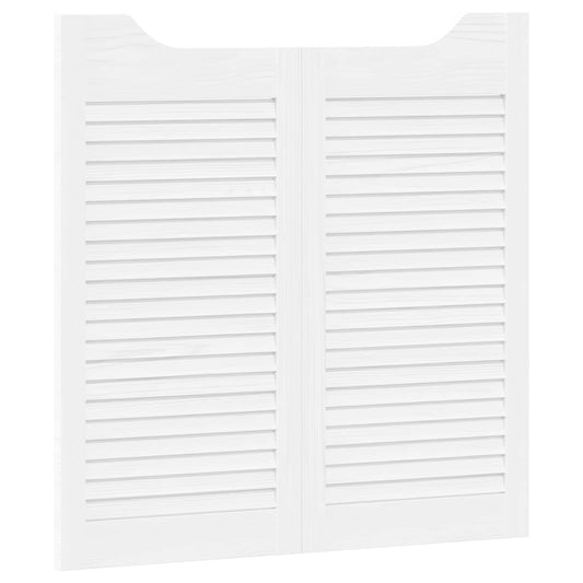 vidaXL Πόρτες Swing 2 τμχ. 80 x 40 cm Μασίφ Ξύλο Πεύκου Λευκό