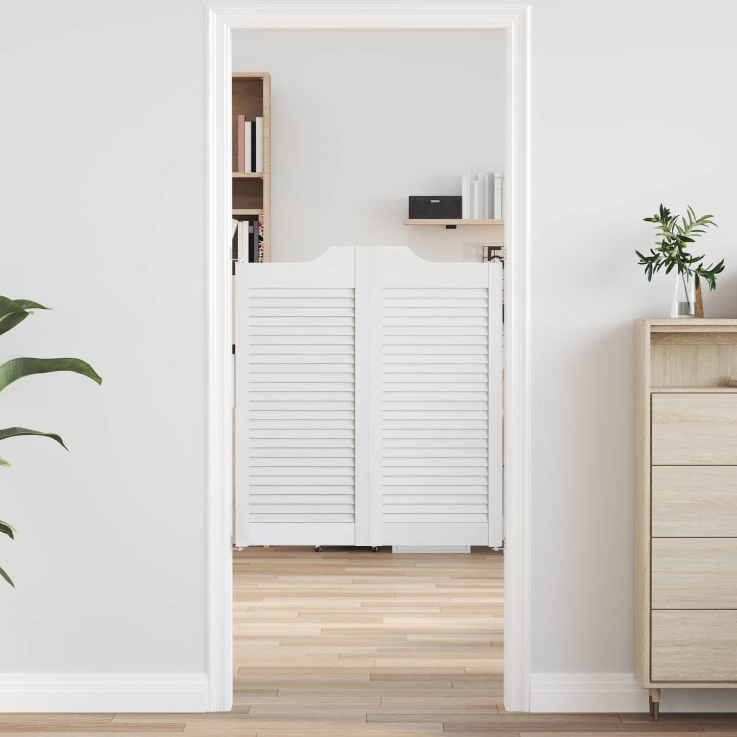 vidaXL Πόρτες Swing 90 x 40 cm Μασίφ Ξύλο Πεύκου Λευκό