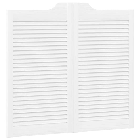 vidaXL Πόρτες Swing 90 x 40 cm Μασίφ Ξύλο Πεύκου Λευκό