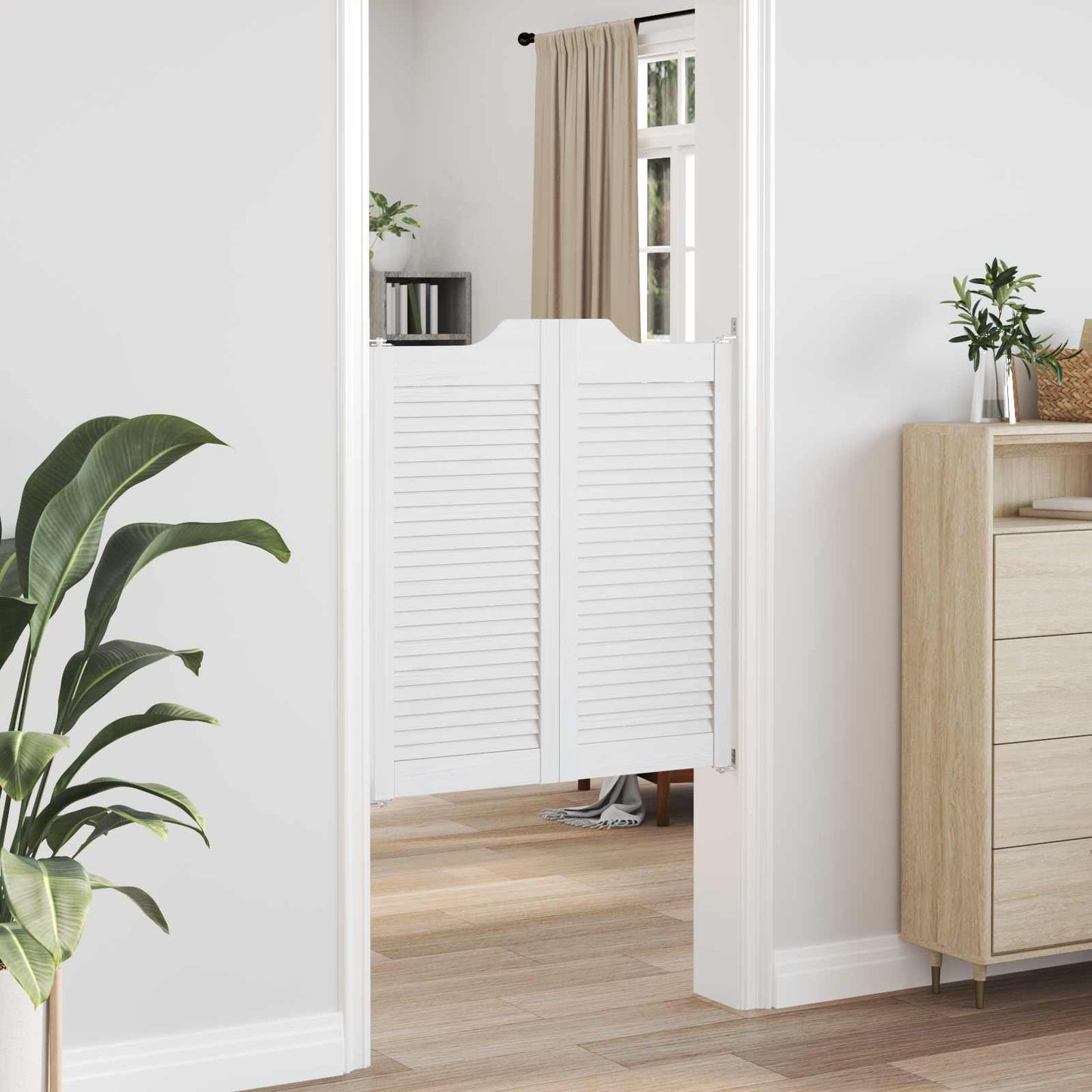 vidaXL Πόρτες Swing 2 τμχ. 90 x 40 cm Μασίφ Ξύλο Πεύκου Λευκό