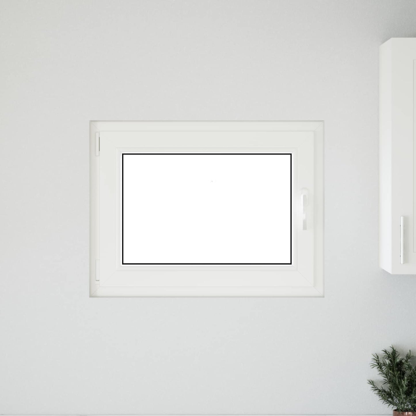 Παράθυρο Κάτω Στρώματος RISOR Λευκός 80 x 70 cm PVC και Γυαλί