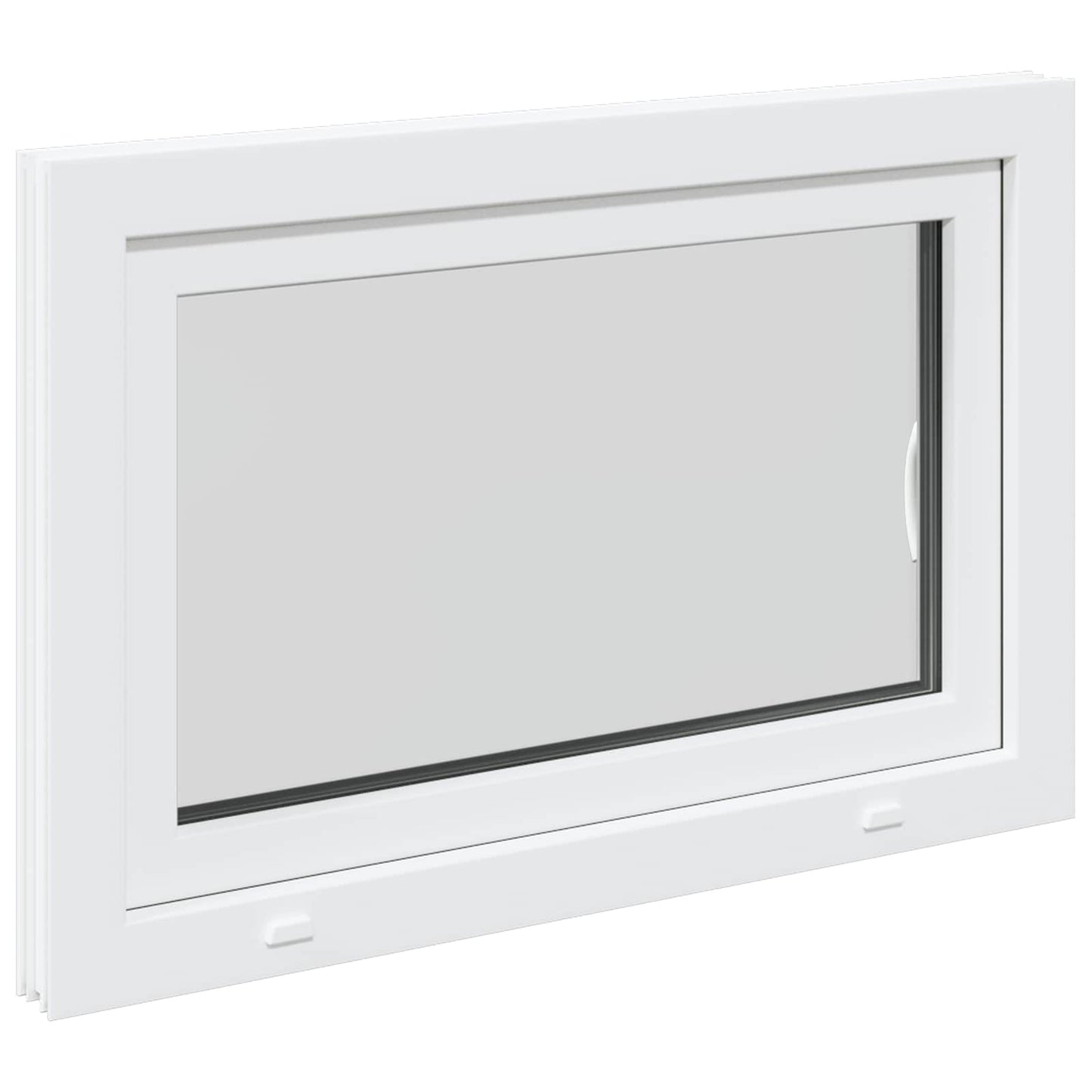 vidaXL Παράθυρο Κάτω Στρώματος RISOR 90 x 70 cm PVC και Γυαλί Λευκό